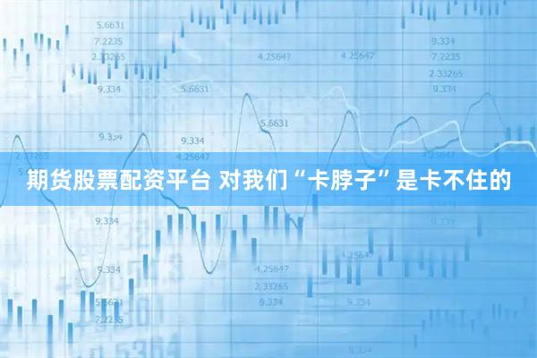 期货股票配资平台 对我们“卡脖子”是卡不住的