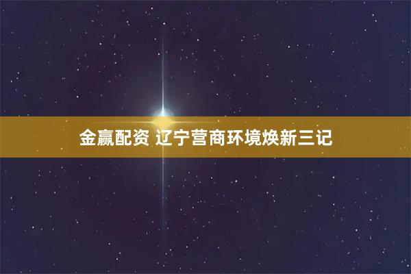 金赢配资 辽宁营商环境焕新三记