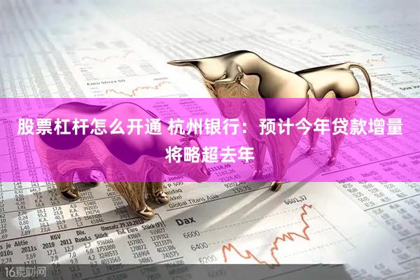 股票杠杆怎么开通 杭州银行：预计今年贷款增量将略超去年